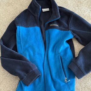 Boys Columbia Two-Tone Blue and Navy Fleece Jacket
